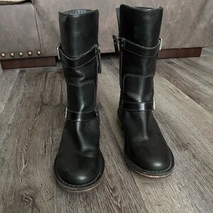 UGG Black Leather Women's Boots